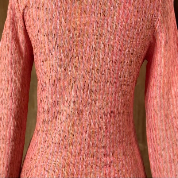 DANA BUCHMAN Sweater Long Sleeves Pink and Peach Knit - Picture 7 of 10